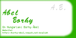 abel borhy business card